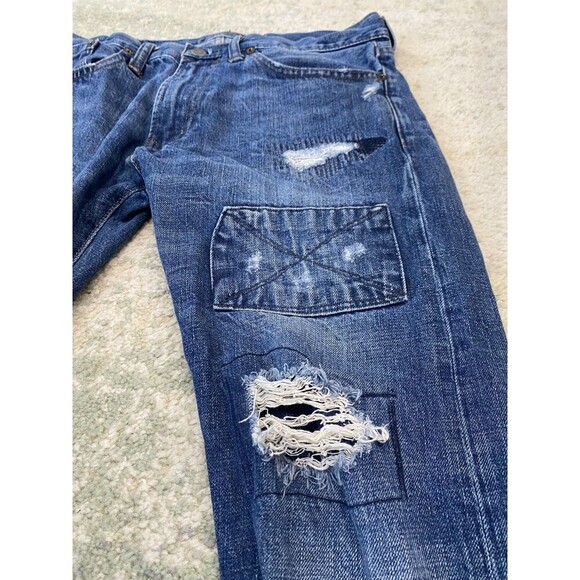 Polo Ralph Lauren Denim Jeans Mens 30x30 The Sullivan Slim Fit Distressed - Picture 2 of 11